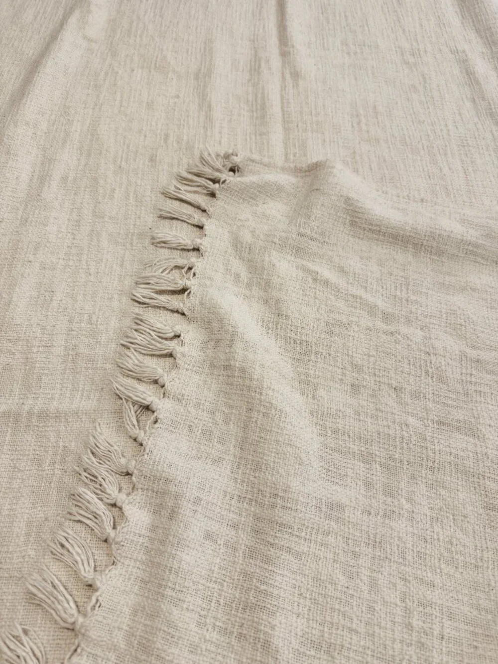 Premium Indian Handwoven Organic Cotton Blanket for Yoga & Meditation 84 x 54 In